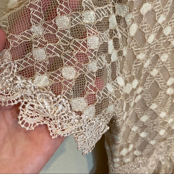 J.O.A. Lace Short Sleeve Blush Mini Dress - Picture 9 of 14